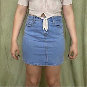 Light denim skirt